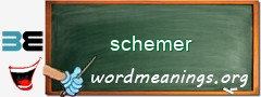 WordMeaning blackboard for schemer